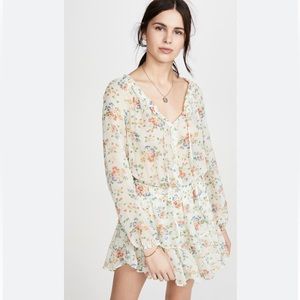 LoveShackFancy Popover dress in floral confetti XS EUC
